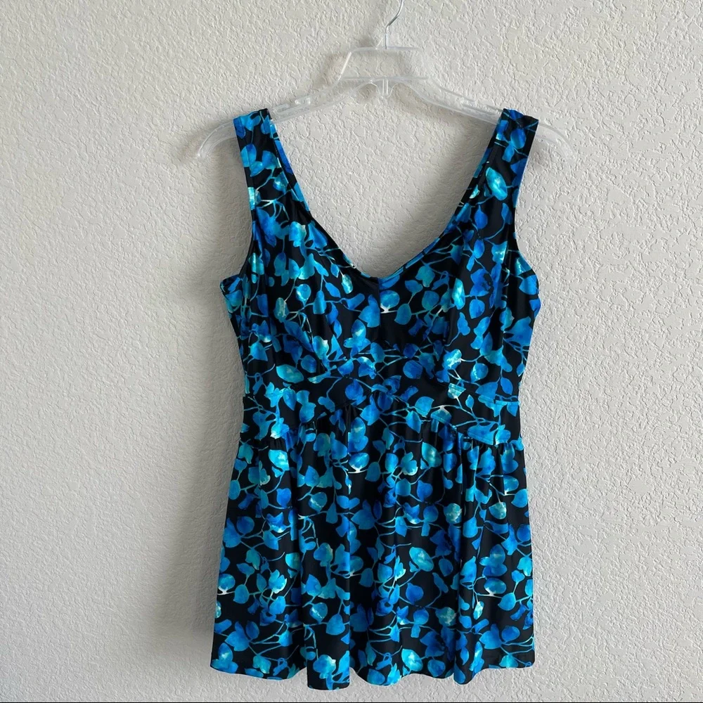 Azul by Maxine of Hollywood Empire Waist Swim Dress - 20W - Picture 1 of 3
